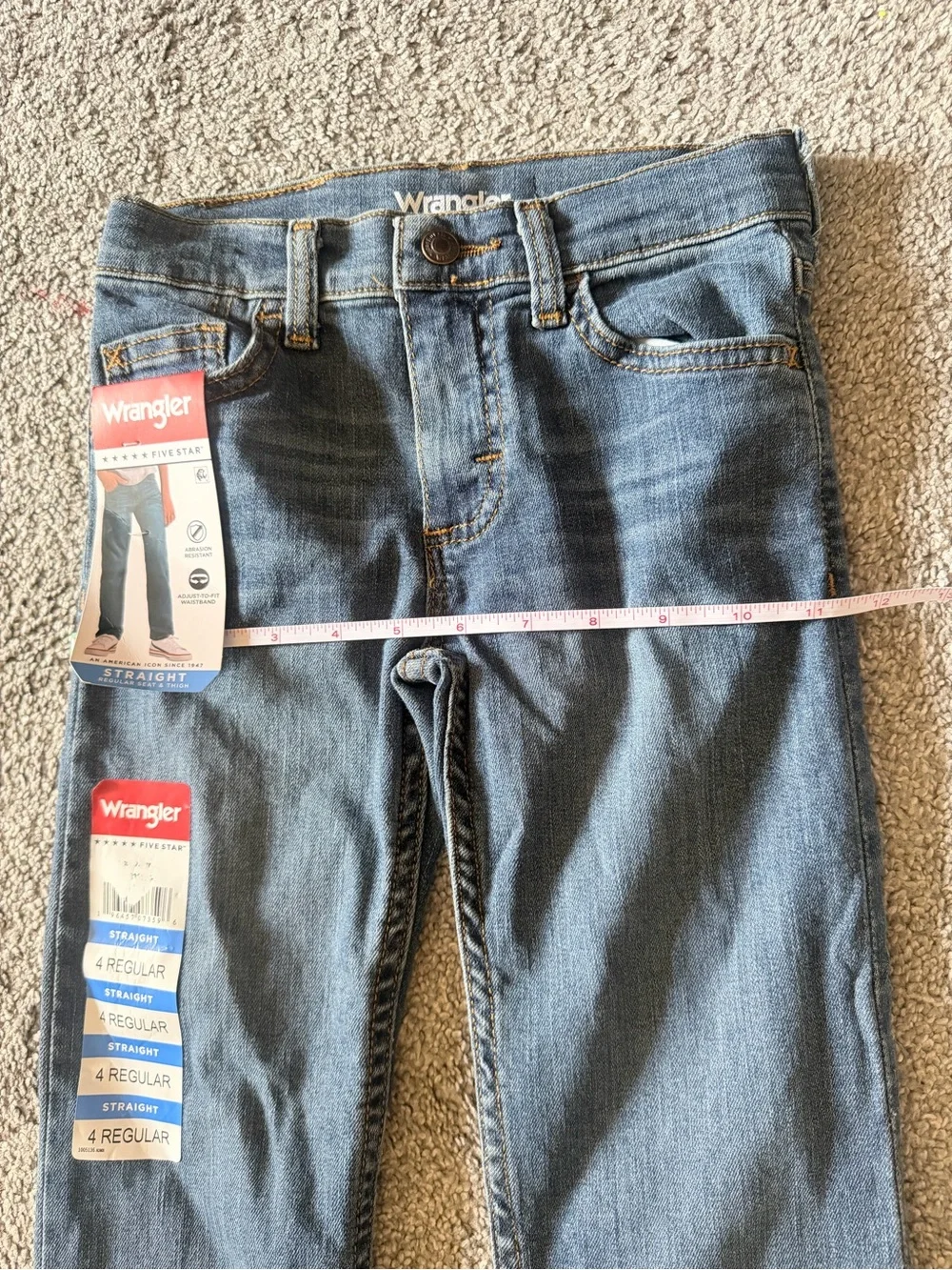 Wrangler Boys' Blue Straight-Leg Jeans with Tag